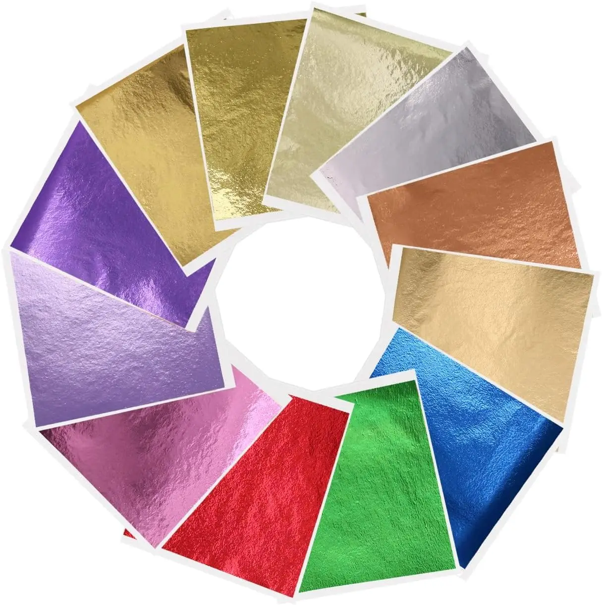 100Pcs Sheets Gold Foil Paper 9x9cm Silver Leaf Gilding Foil Imitation Gold For Decoration Art DIY Nail Crafting And Furniture 2