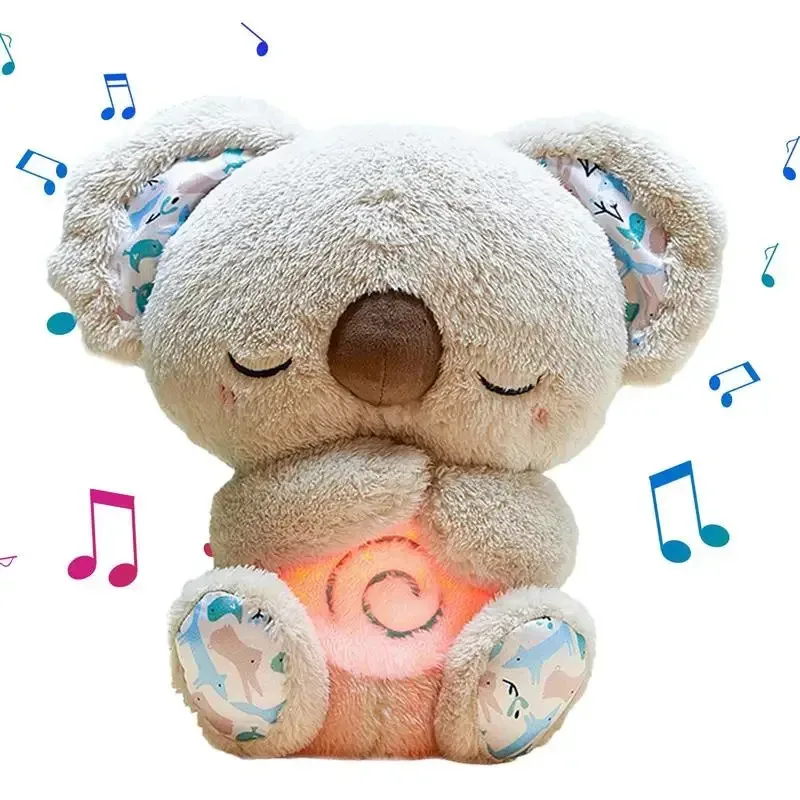 

Kawaii Koala детский спутник для сна, звуковая Успокаивающая музыкальная плюшевая игрушка и искусственная кукла, дышащая игрушка Koala Bear, подарки