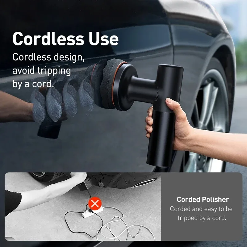 Car Polisher Machine Wireless Electric Polishing Wax Tool Adjustable Speed Cordless Auto Polish Waxing Machine 1 SET car polisher