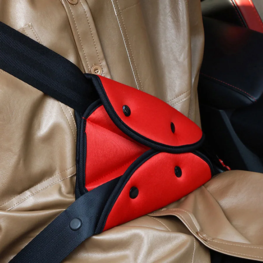 Triangle Positioner Car Seat Strap Pads Cover Seat Belt Adjuster for Kids Adults Adjuster for Kid Belt Clips Safety Strap