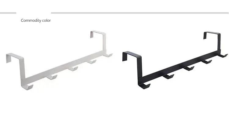 Description Picture 3 of itemBedroom Hooks Over The Door 5 Hooks Home Bathroom Organizer Rack Clothes Coat Hat Towel Hanger Bathroom Kitchen Accessories