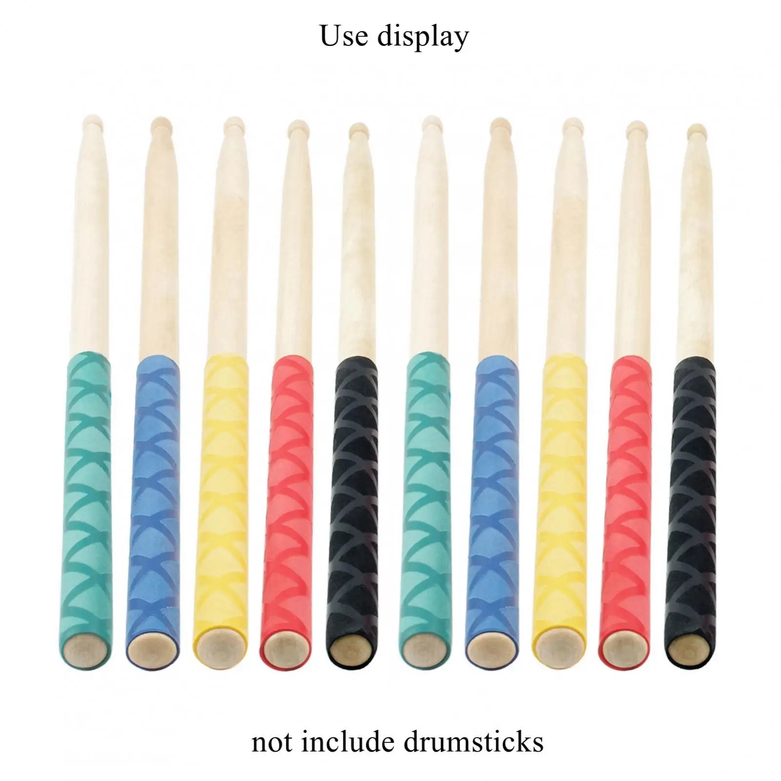 1 Pairs Anti Slip Heat Shrink Tubing Drumsticks Sleeve Cover, Anti Release Drum Stick Covers for 2-7 # drum sticks