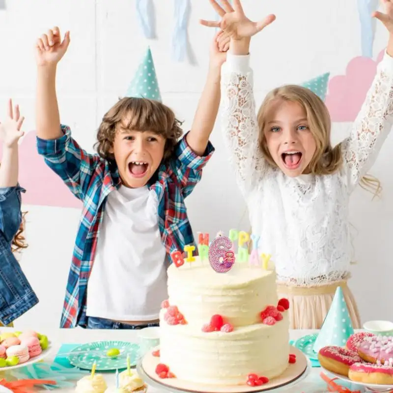 어린이 생일 양초, 생일 축하 양초, 생일 케이크 토퍼, 숫자 Candle0-9, 케이크 토퍼 장식