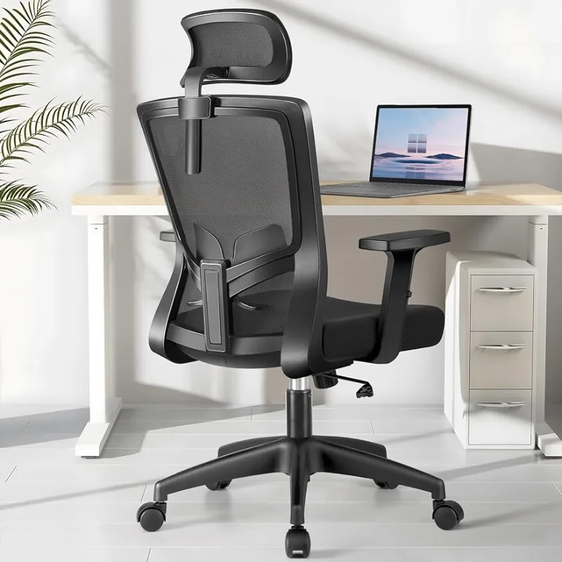 Brick Attic Office Chair, Ergonomic Desk Chair with Height Adjustable Lumbar Support and Headrest, Computer Chair with 2D Armres