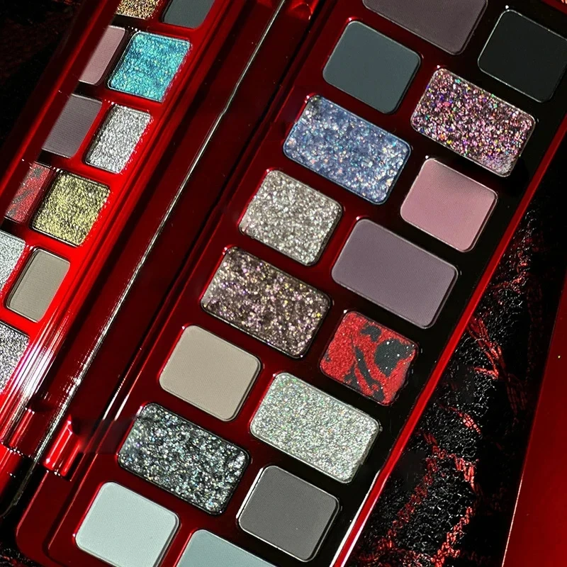 Qianyan Freya86-paleta de sombras de ojos, 16 colores, brillo, mate ahumado, Y2K, paleta maquillaje, cosm&eacute;ticos