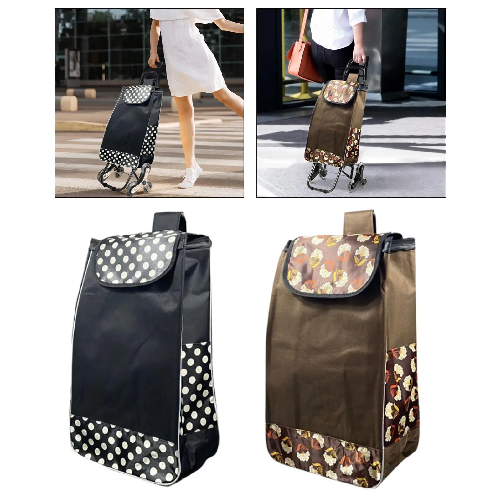 Replacement Bag for Shopping Cart Large Capacity Foldable Grocery Cart Bag for Utility Cart Folding Carts Grocery Shopping Carts 2