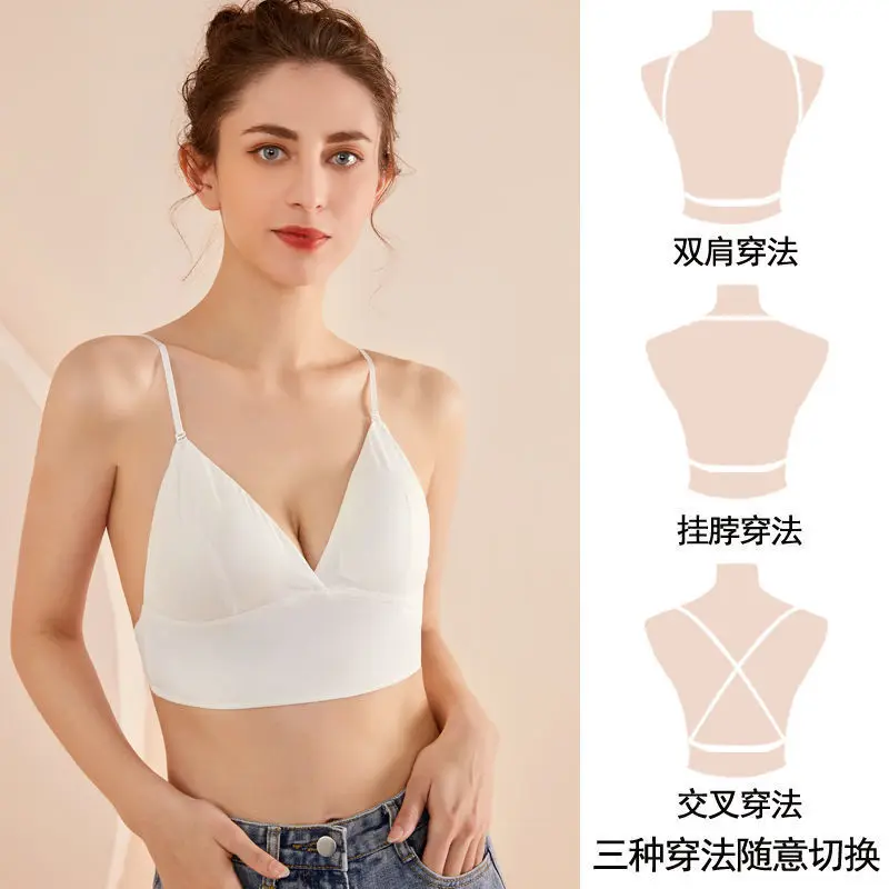 Invisible Bra Backless Bralette Women Bras Without Underwire Seamless  Underwear Halter Top Open Back Brassiere Sexy Camisole - AliExpress