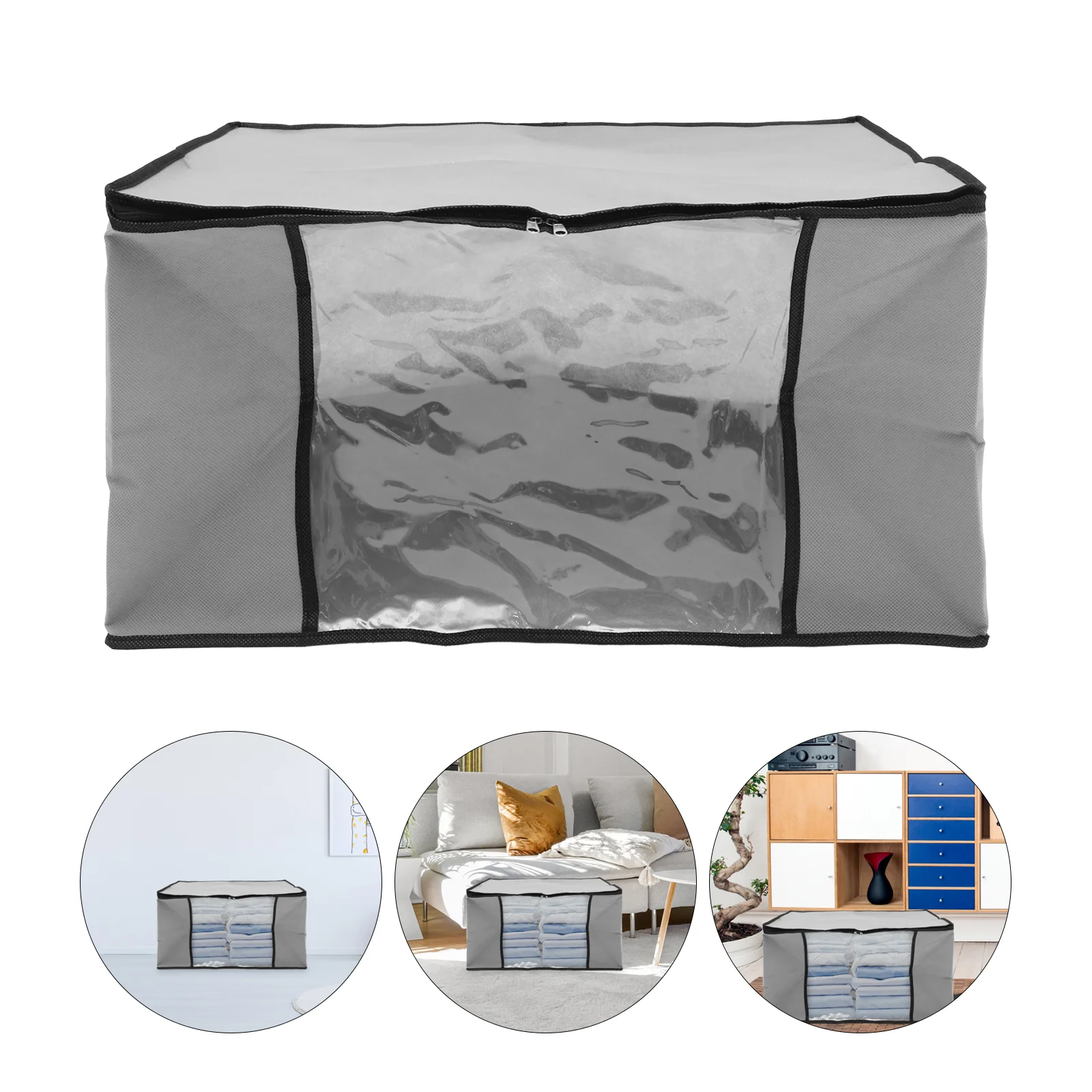 

Sweater Quilt Storage Box Collapsible Bins Non-woven Fabric Folding Container for Blanket