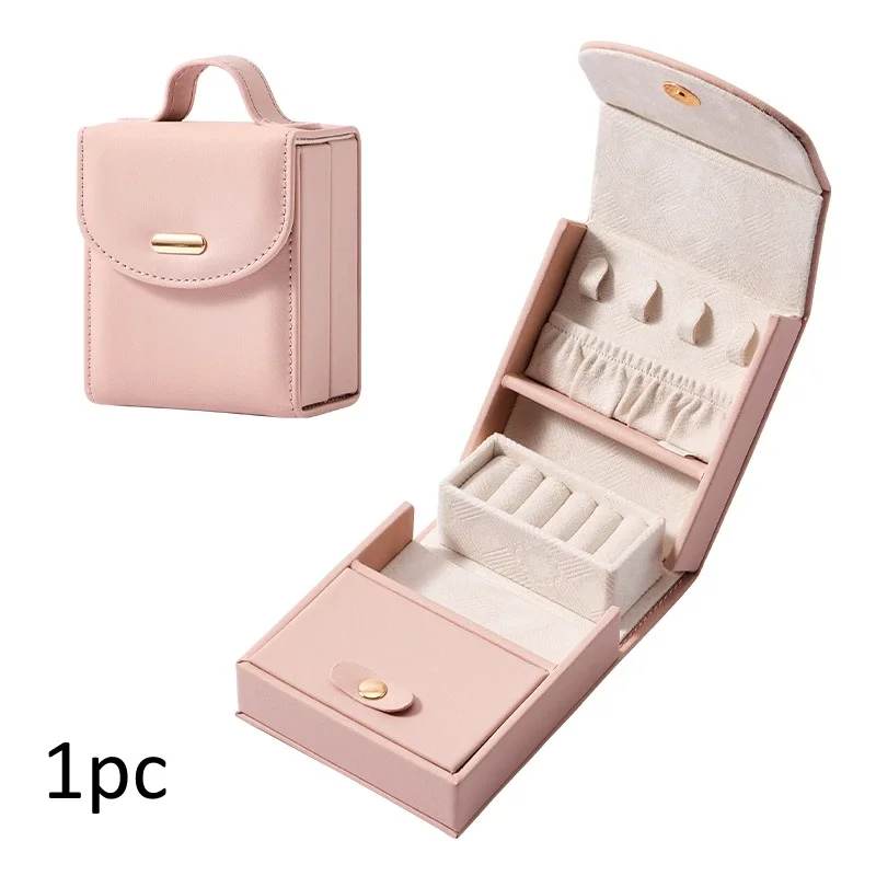 Compact Travel Jewelry Organizer for Women: Portable Case for Earrings, Rings, and Necklaces