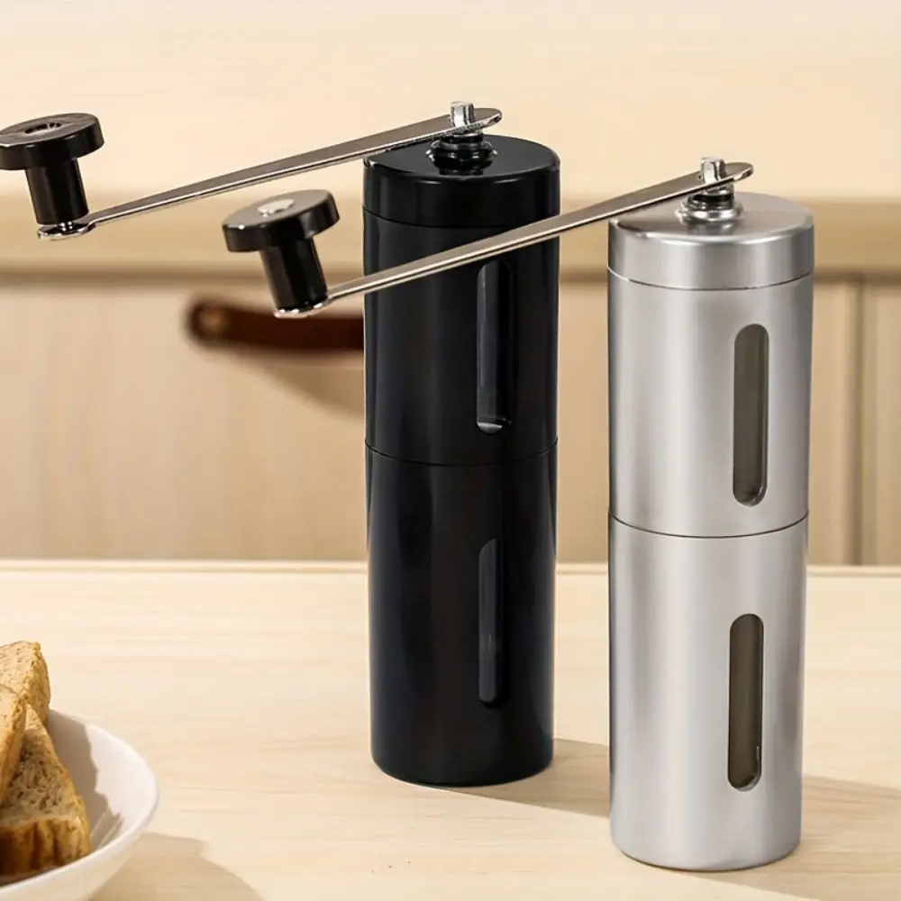 1pc Portable Manual Coffee Bean Grinder with Hand Crank -Fine to Coarse Grind for Espresso and Travel - Perfect Coffee Accessory