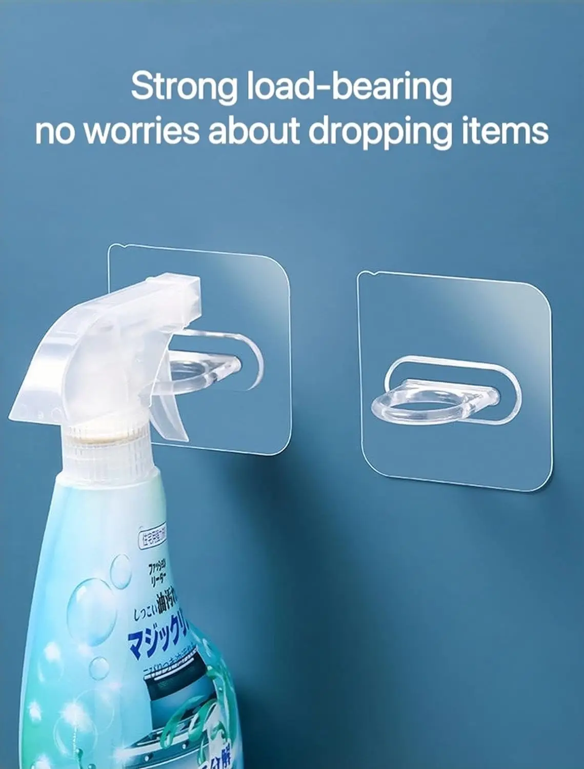 3/10PCS Adhesive Spray Bottle Hooks Wall Mounted Hanging Ring for Curtain Rod Holder Kitchen Storage Accessories Heavy Duty 4
