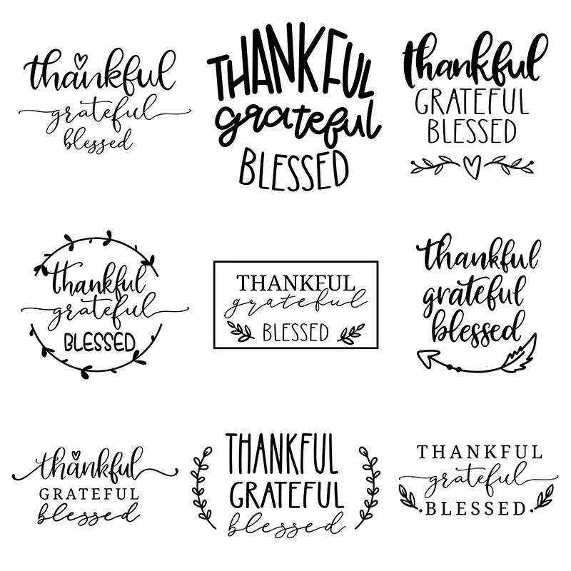 Grateful Thankful Blessed Tees | Transfer Clothing Letters | Grateful  Things - Iron - Aliexpress