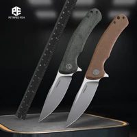Petrified Fish PF949 Jackknife Folding Knife K110 Blade Steel Flax Handle Outdoor EDC Tool Camping Survival Hunting Knives 1