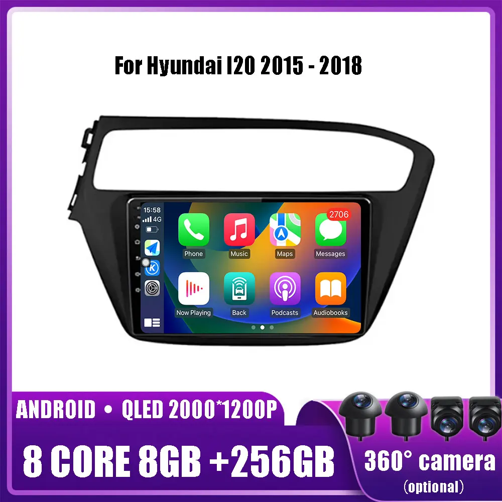 

Android 14 For Hyundai I20 2015 - 2018 Car Radio Autoradio Multimedia Player Head Unit GPS Navigation Carplay Auto DSP 4G IPS BT