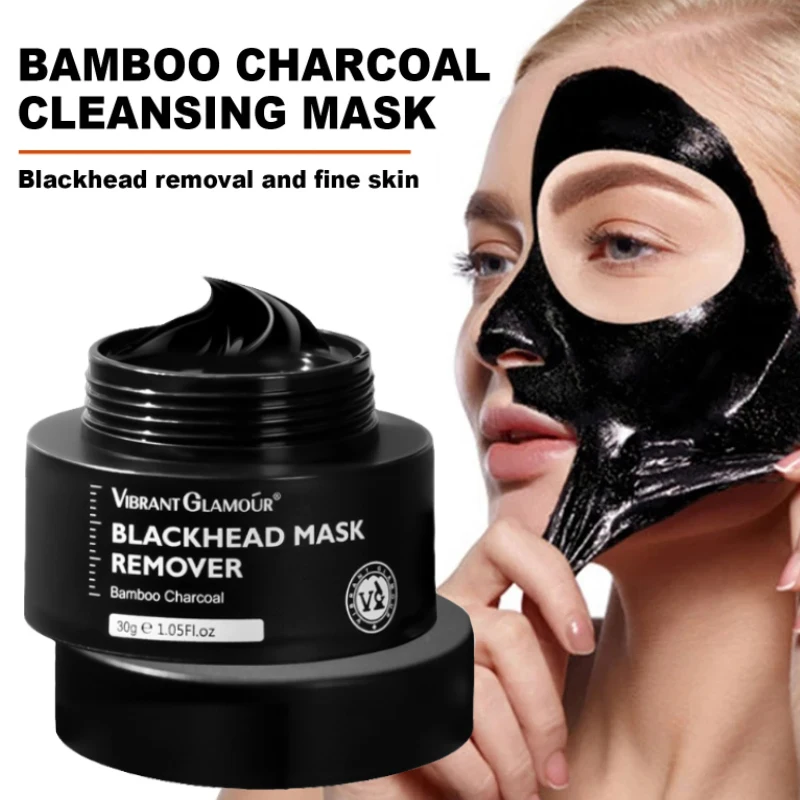 

Blackhead Remover Facial Masks Exfoliate Bamboo Charcoal Deep Cleaning Shrink Pores Oil Control Removal Acne Brighten Skin 30g