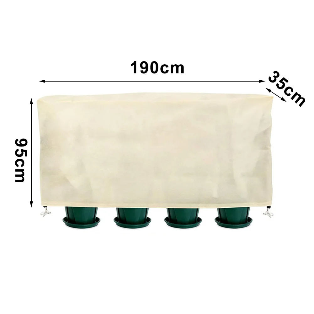 겨울 식물 서리 보호 커버 방한 통기성 부직포 단열 천 정원 식물 관리 액세서리