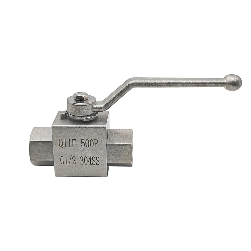 High Pressure 2-way Ball Valve 304 316l Rosca Fêmea Interruptor Hidráulico Água Aço Inoxidável