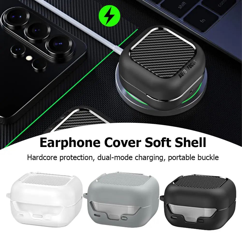 Custodia protettiva antiurto per Samsung Galaxy Buds 4 Pro Cover in silicone Armor Funda con portachiavi per accessori Buds 4 Pro