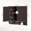 Bathroom Cabinet Wall Mounted, Bathroom Medicine Cabinet with Bar&Double Door&Adjustable Shelf, Over The Toilet Storage Cabinet 3