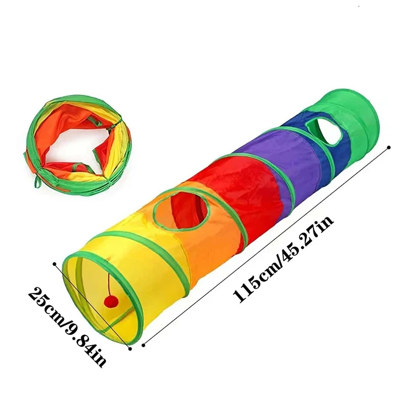 Cat Tunnel Tube Foldable Cat Toys Kitty Training Interactive Fun thumbnail 4