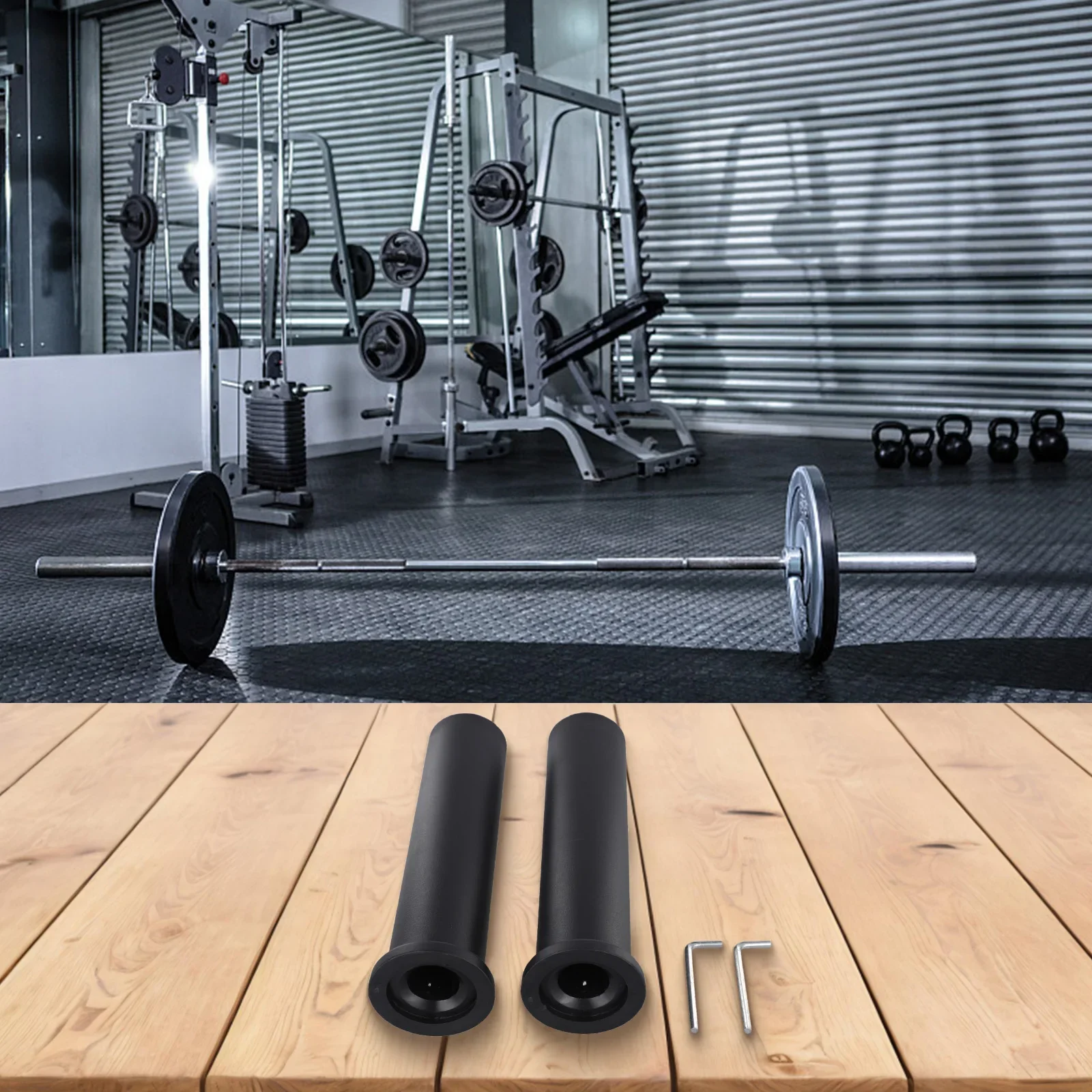 2PCS Barbell Bar Adapter Sleeve Convert 25mm To 50mm Adapter Sleeve Converts 1" To 2" Weight Plate weight lifting accessories