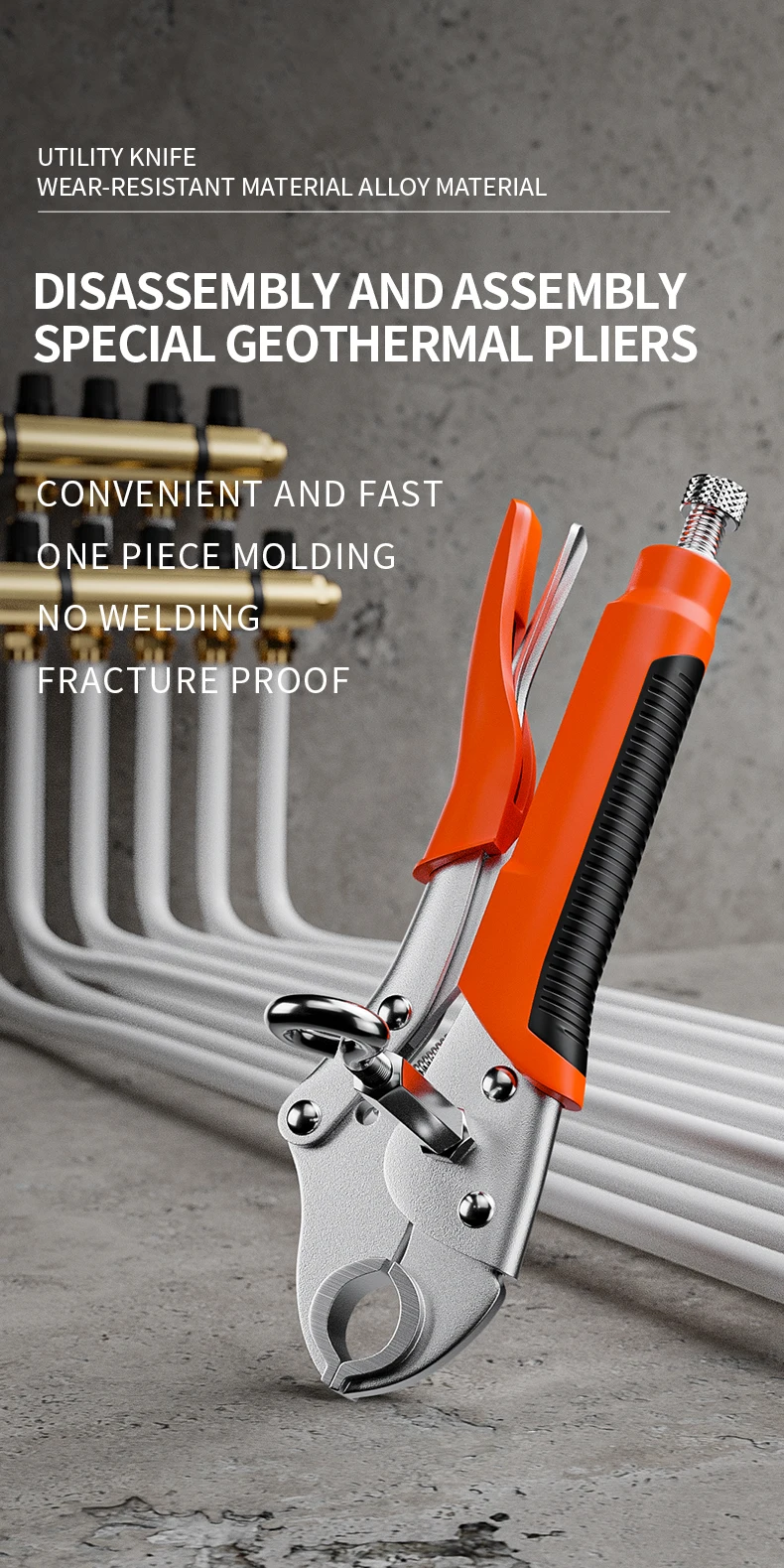 Description Picture 2 of itemMultifunctional Wrench Pipe Pliers Installation Removal Of Steel Pipes Special Tools for Floor Heating Repair