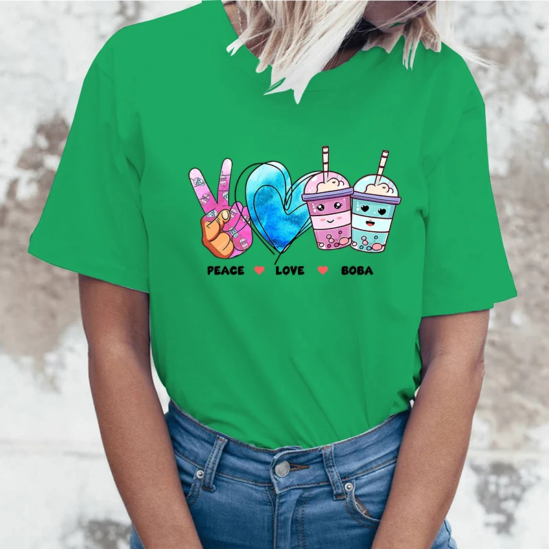 Рисунок 5 - Новинка, футболка с принтом Peace Love Boba