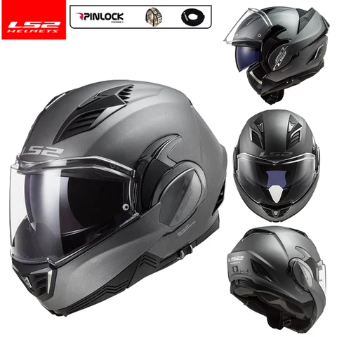 LS2 FF900 Valiant II Motorcycle Helmet Flip Up 180 Degrees Back Somersault Touring Modular Casco Moto Casque