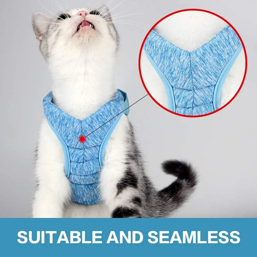 Adjustable Anti-Escape Kitten Harness – Lightweight Breathable Soft Cat Vest with Leash