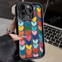 Vibrant Rainbow Love Heart Phone Case - Soft Silicone TPU Back Cover for OnePlus Nord CE 5G (TYB-197TYJT24114301)