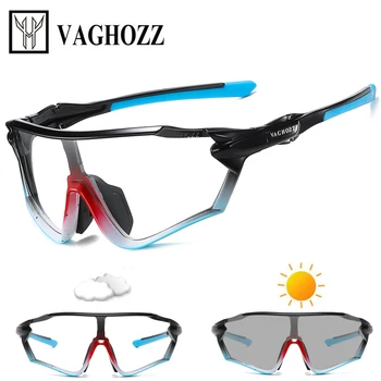 Vaghozz marca novo uv400 e fotocromático ciclismo óculos de sol ao ar livre das mulheres dos homens esporte óculos mtb bicicleta 1
