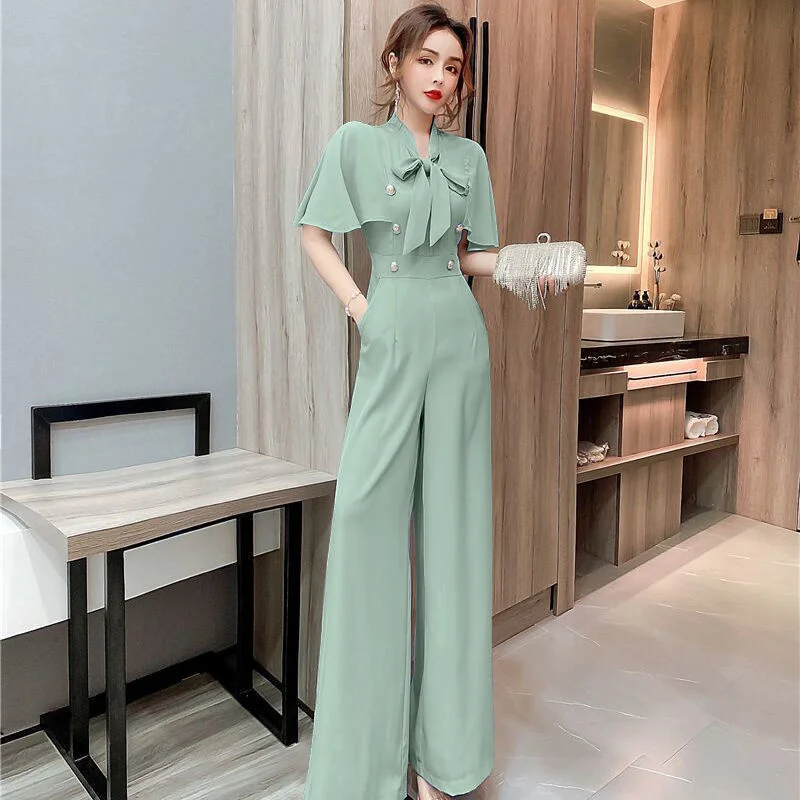 

Chiffon Leg Pants 2023 Summer Jumpsuit Female Two Piece plus Size Clothes for Women Pant Sets