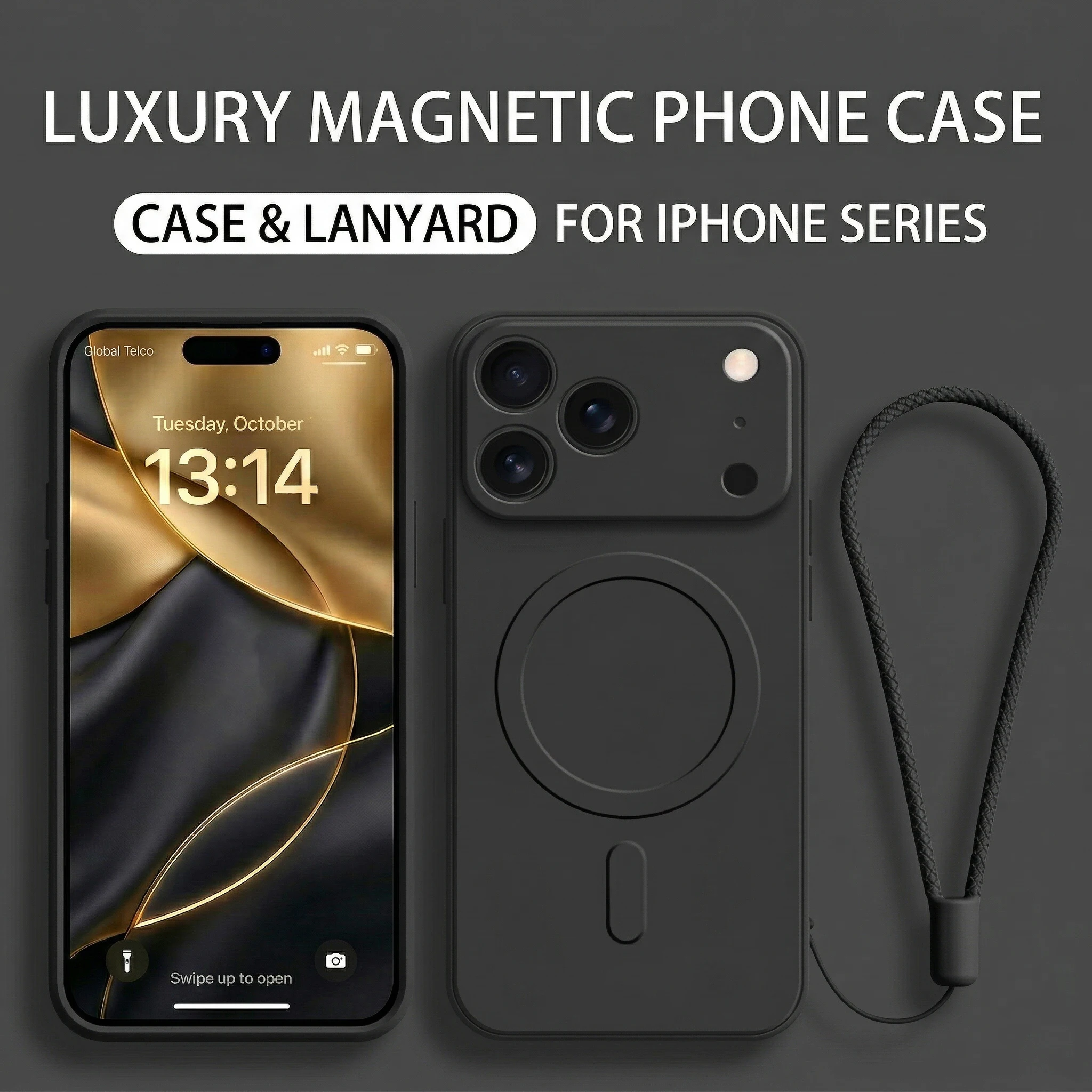 Liquid Silicone Magnetic Wireless Charging Phone Case - Soft TPU Back Cover