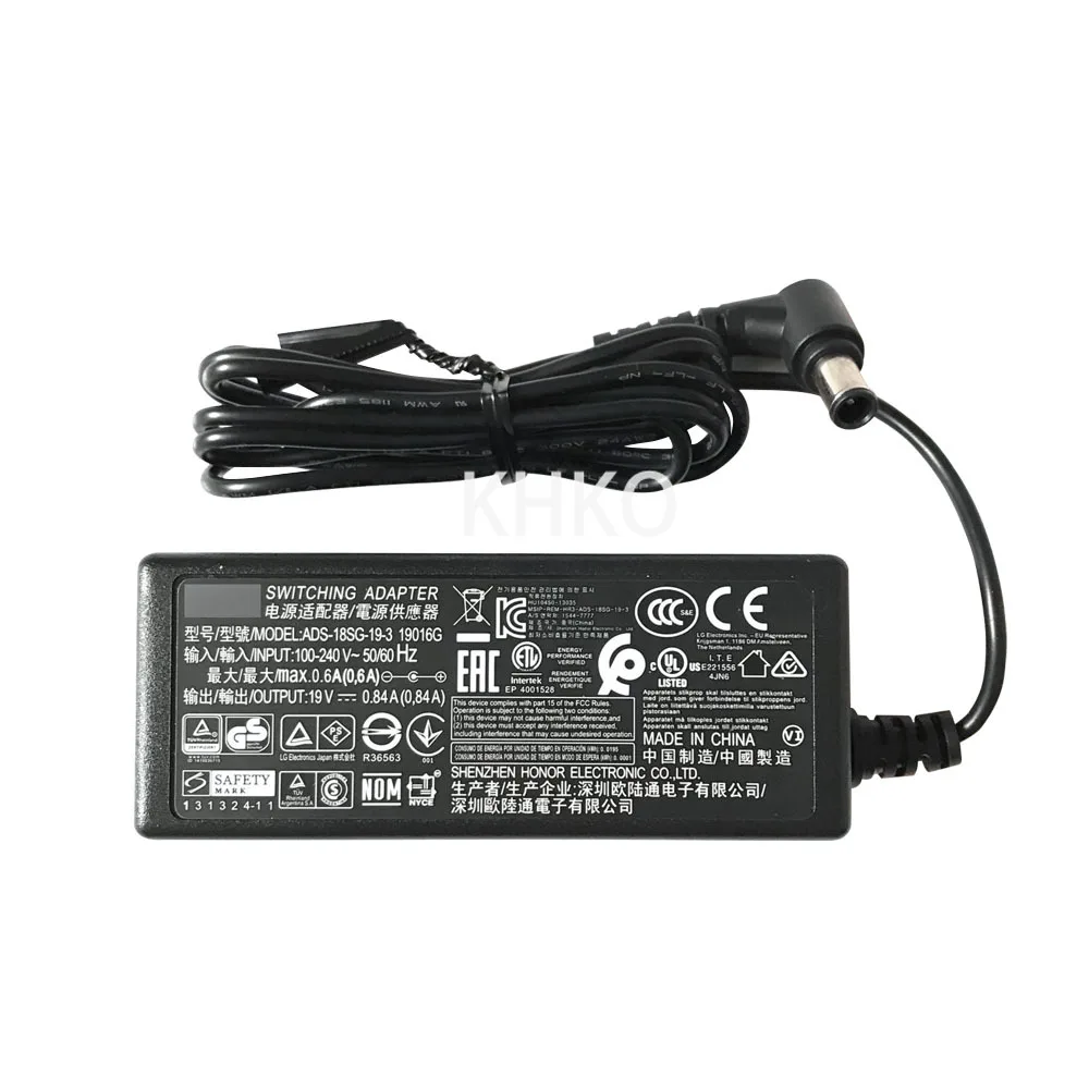 

NEW Original 19V 0.84A 16W ADS-18SG-19-3 19016G Power Supply AC Adapter For 19M38A 19M38D 19M38H LCAP36 LCAP42 Monitor Charger