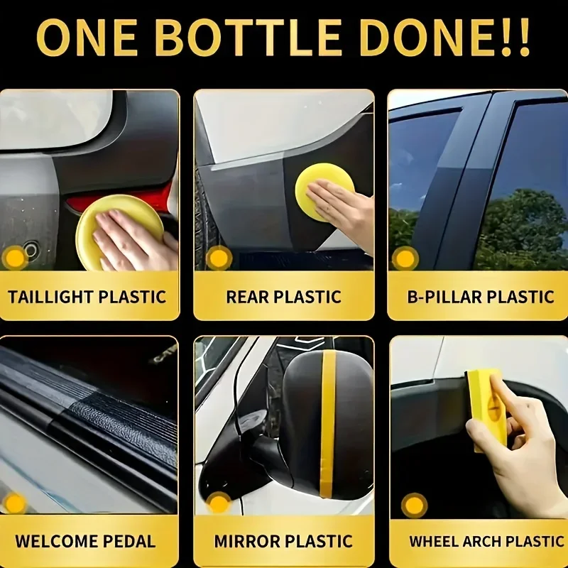 Car Interior Restoration Kit: Plastic Restorer & Leather Repair Back to Black Gloss – Restore Shine and Protect Car Interiors 4