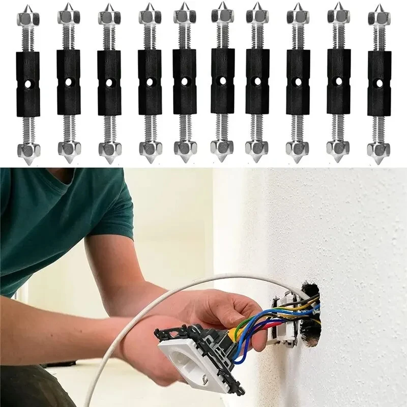 118/86 Type Switch Socket Cassette Screws Support Rod Wall Mount Switch Box Internal Repair Kit Stash Struts Repair Tools 10Pcs switch box,wall switch socket repairer,electrical plug socket kit,electrical box repairer,wall socket box,wall socket repairer,dark box repairer