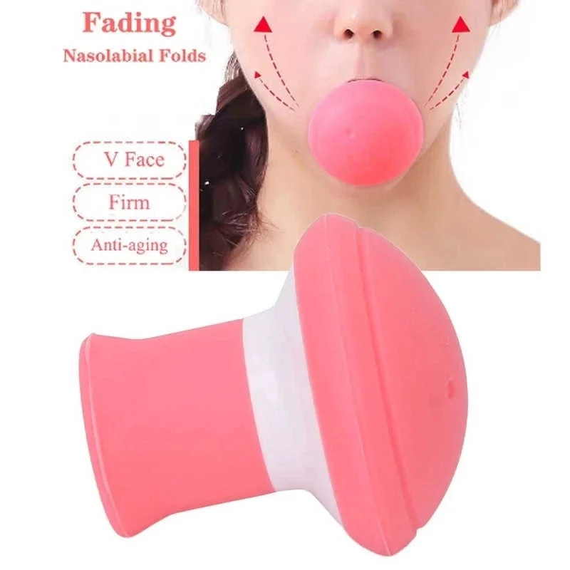 Lifting Double Thin Mouth Jaw Exerciser Silica Gel Slimming Face Lift Tool Chin V Face Wrinkle Removal Blow Breath Exerciser