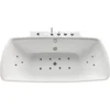 Whirlpool Bathtub with Hydraulic Massage Vortex Jet and Adjustable Bubble Injection System, Handheld Shower, Center Drainage 3