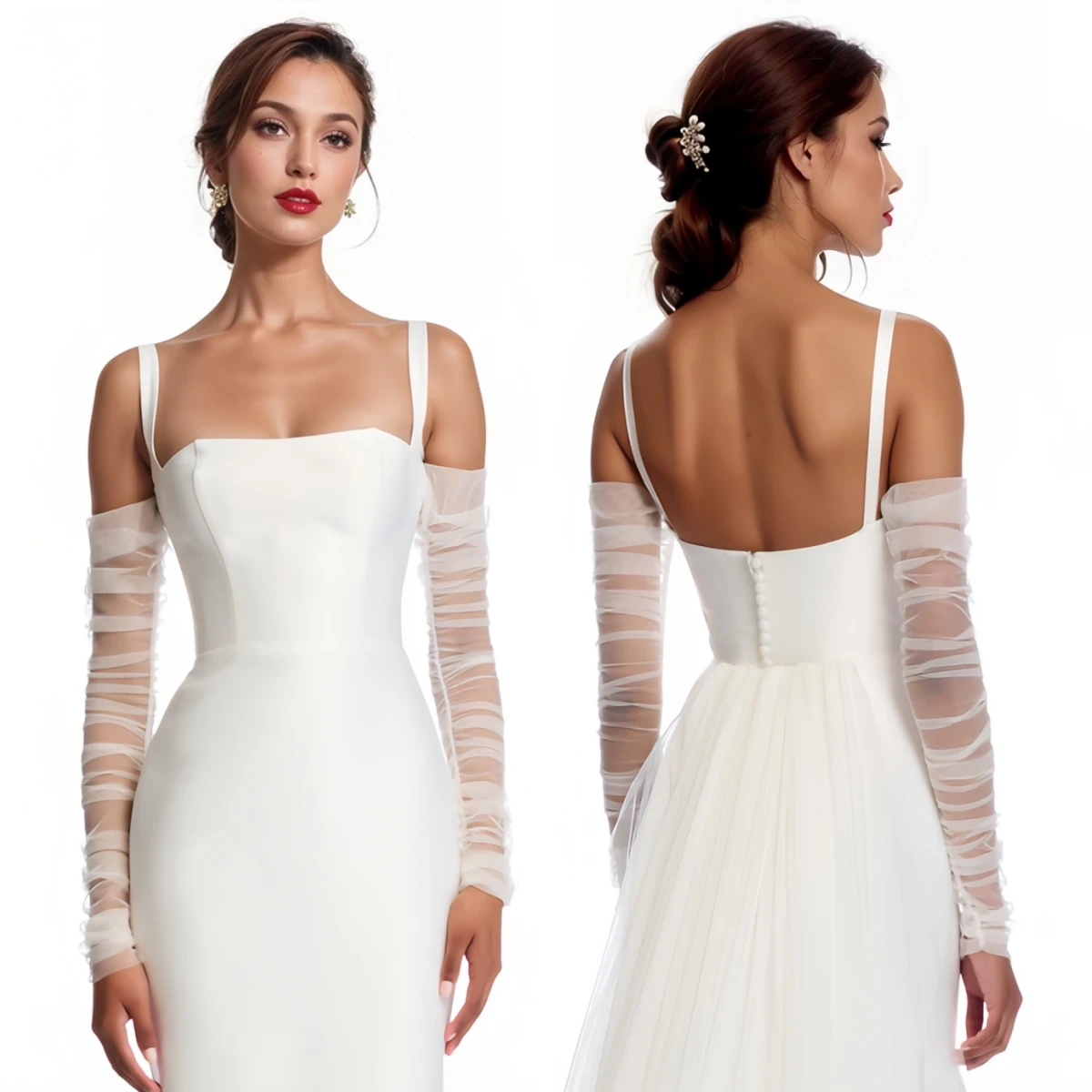 20AWeddingDressSleevesAttachmentAccessoryWomensArmSleeves