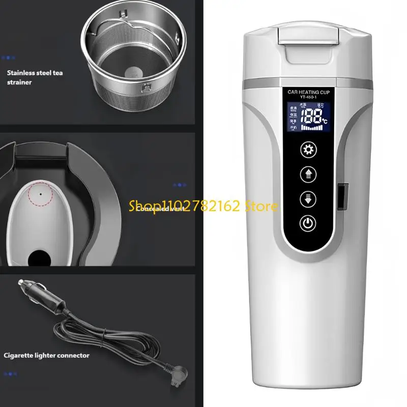 547B 도로 사용을 위한 효율적인 12V24V 자동차 컵 히터 끓는 물 전기 주전자 12/24V