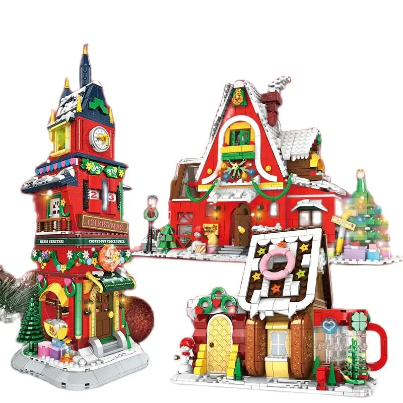 Lego Creator Santa Casa Babbo Natale Lego 788 Pz LOZ Mini Blocchi