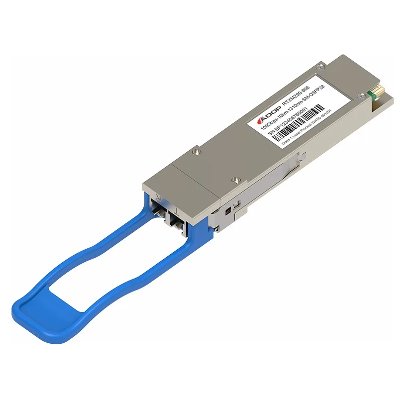 ADOP for Cisco QSFP-100G-LR-S Compatible 100GBASE-LR QSFP28 Single Lambda 1310nm 10km DOM Duplex LC SMF Optical Transceiver adop for cisco qsfp 100g cwdm4 s compatible 100gbase cwdm4 qsfp28 1310nm 2km dom duplex lc smf optical transceiver module