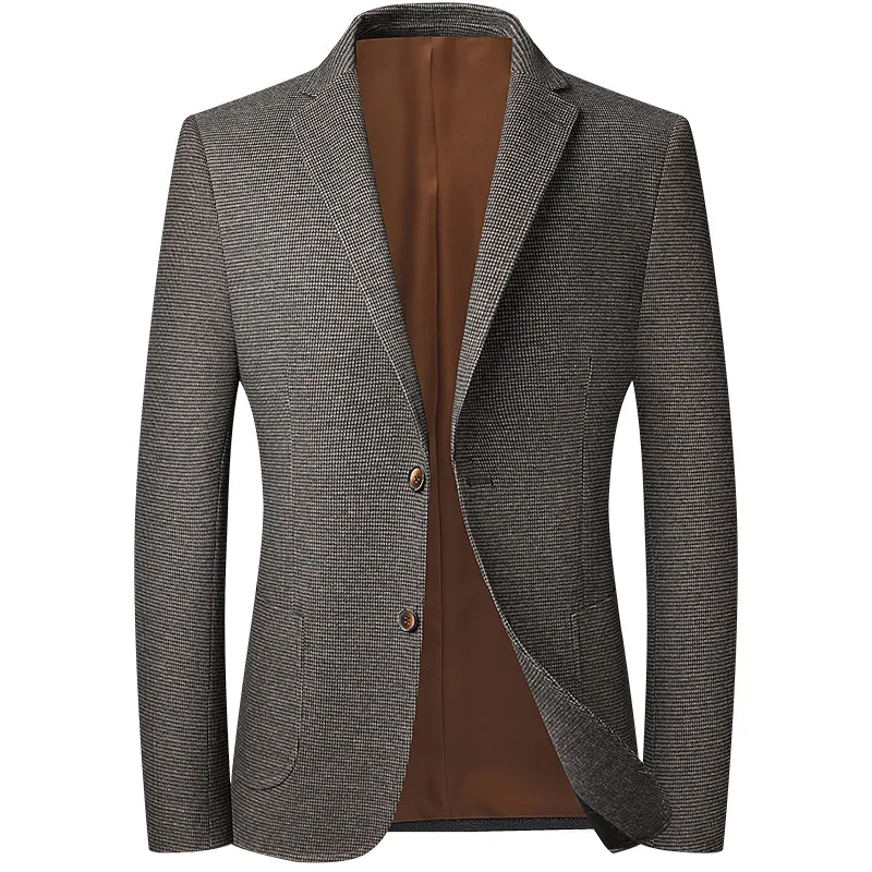 

Men's Korean Version of The Trend Casual Wedding Hosting Solid Color Wool British Style Business Fashion Blazer Gentleman's Suit