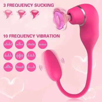 Sucking Nipple Massager Vibrating Ball Female Masturbator Kegel Balls Blowjob G-spot Vagina Stimulator Erotic Sex Toys for Women 2
