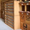 Vintage Wooden Drawer Cabinet Multi-Layer Classification Storage Box Fabric-Covered Organizer Drawer A4 Paper Stamp Organize Box 4