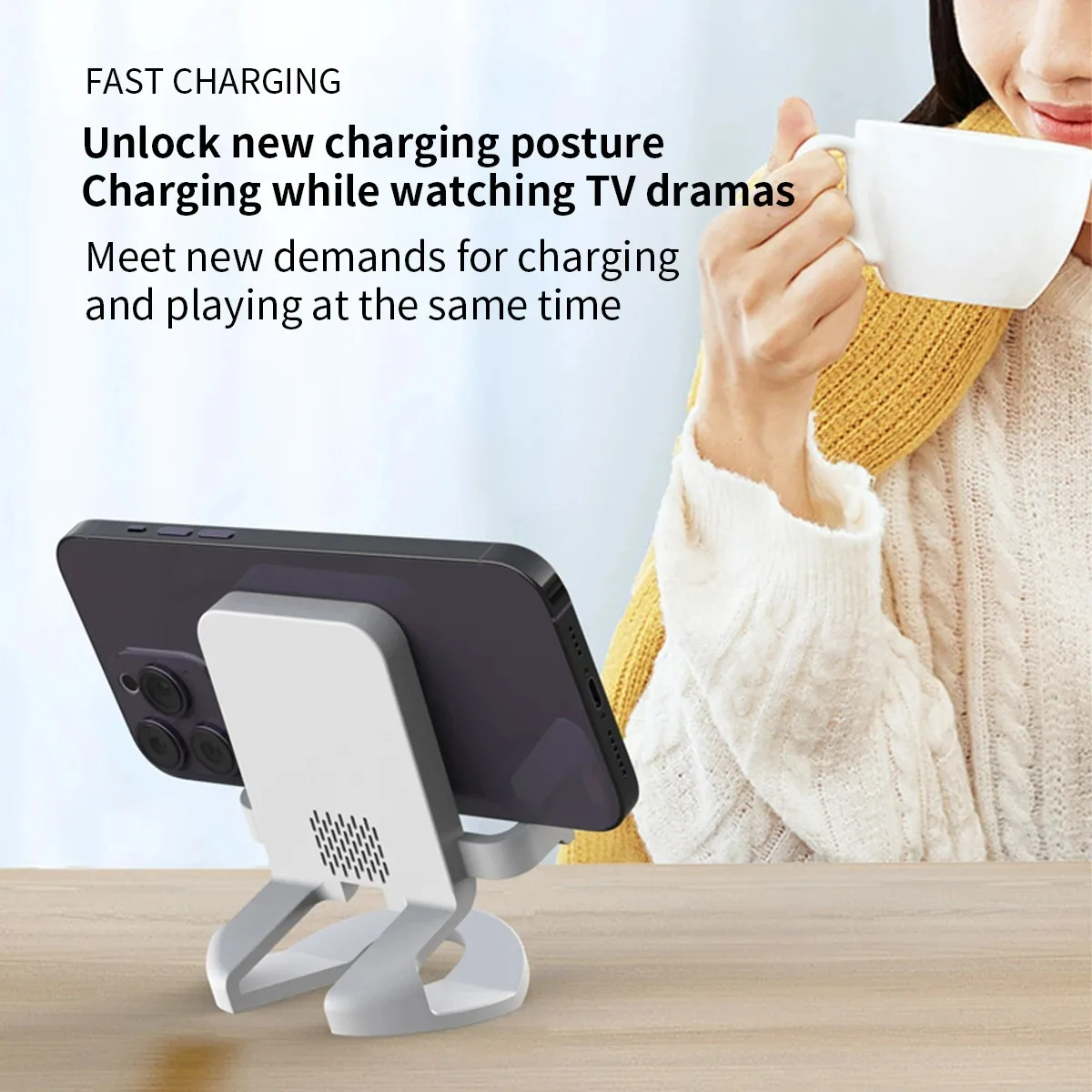 30W Qi Wireless Charger Stand Fast Charging Dock Station Phone Holder For iPhone Pro X XS Max XR Samsung Huawei Xiaomi