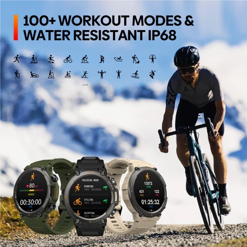 1.39 &Bluetooth Watch 400mAh8762DK Ultra Long Standby Vibe7 Waterproof Bluetooth Call Multi-sport Mode Outdoor Sports Model