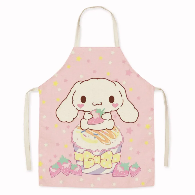 Denim Cotton Linen Apron bunny print customizable apron goods for home kitchen aprons for women Woman kitchen apron Apron hairdresser Apron