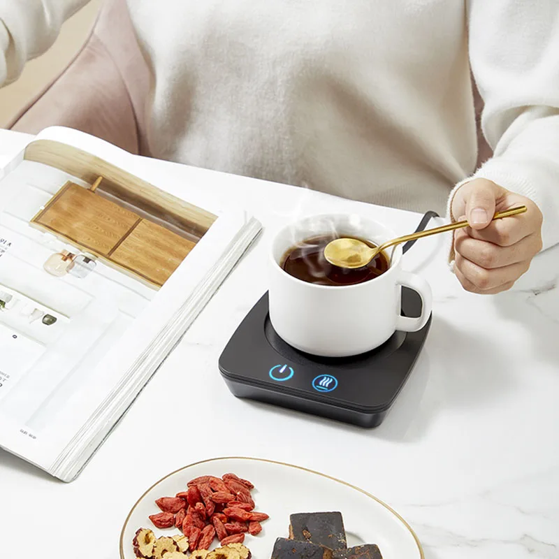 Smart Coffee Mug Warmer for Office Desk Use Electric Beverage Warmer 3 Temperatures Auto-off Heating Plate for Tea Water Milk