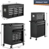 High Capacity Rolling Tool Box, Removable Cabinet Storage Tool Chest with Wheels and Drawers, Detachable Toolbox with Lock for 3
